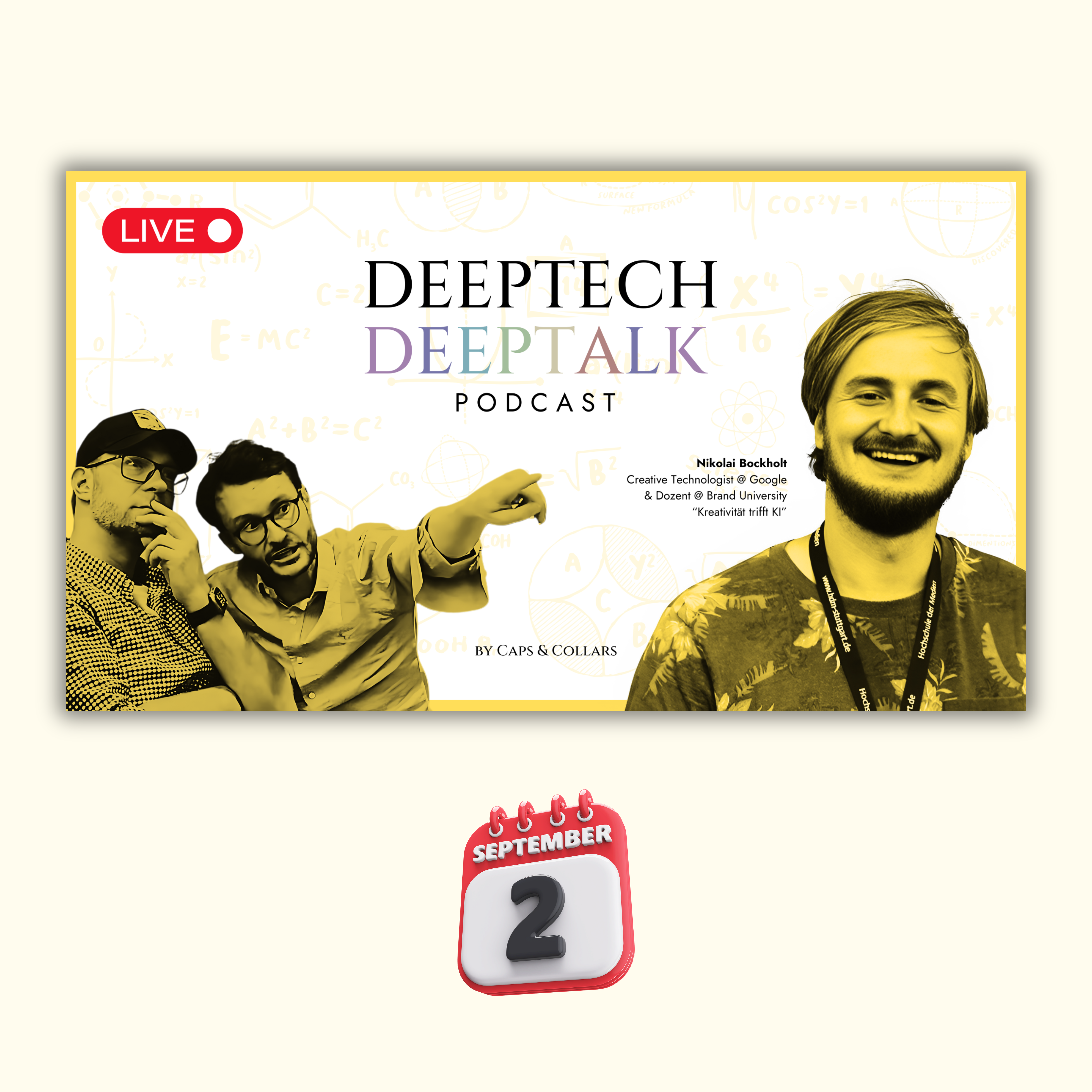 LIVE 🔴 DEEPTECH DEEPTALK Podcast: KI trifft Kreativität! - mit Nikolai Bockholt von Google